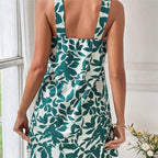 Damen Schlagendes Minikleid mit modernem Halterdesign und floralem Muster R&B