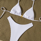 Damen Triangel-Bikini mit dekorativem Sternen-Detail R&B