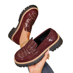 Damen Loafers mit glattem Obermaterial und robustem Profilsohle R&B