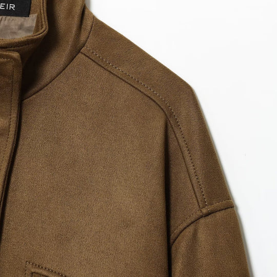 Damen moderne Utility-Jacke mit hochgeschlossenem Kragen und praktischen Taschen R&B