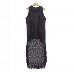 Damen elegantes Spitzenkleid mit Rüschendetails R&B