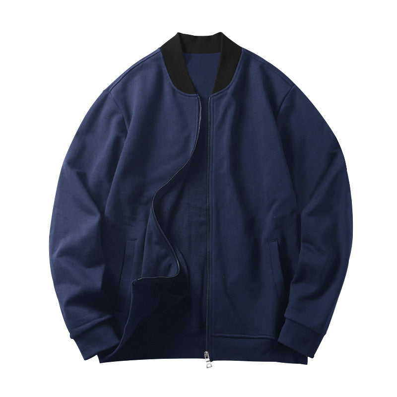 Herren sportliche Sweatjacke mit modernem Stehkragen R&B