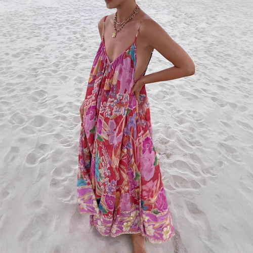 Damen Maxikleid mit floralem Muster R&B