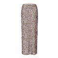 Damen Maxi-Rock mit elegantem Leoprint und hohem Schlitz R&B