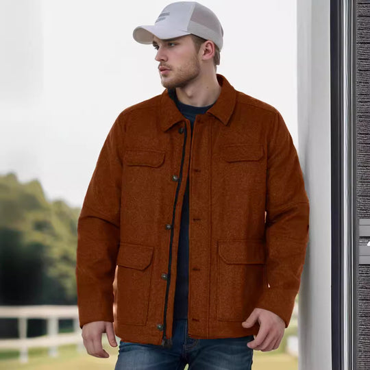 Herren modische Jacke mit praktischen Taschen R&B