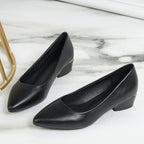 Damen Spitze Pumps mit niedrigem Blockabsatz und eleganter Form R&B