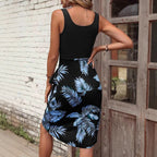 Damen Wickelkleid mit floralem Muster und asymmetrischem Saum R&B