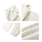 Damen gemütliche Strickjacke mit offenem Kragen und praktischen Taschen R&B