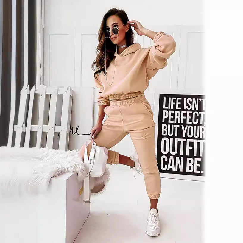 Damen Sportanzug mit lässigem Schnitt und elastischen Bündchen R&B