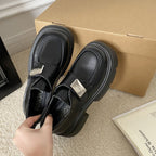 Damen Stilvolle Chunky Schnürschuhe mit modischem Schnallen-Detail R&B
