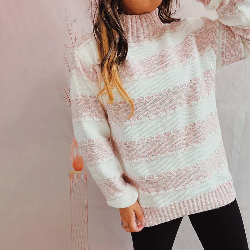 R&B | Weiche Strickjacke mit Strukturierten Streifen Acryl Komfortabel und Warm