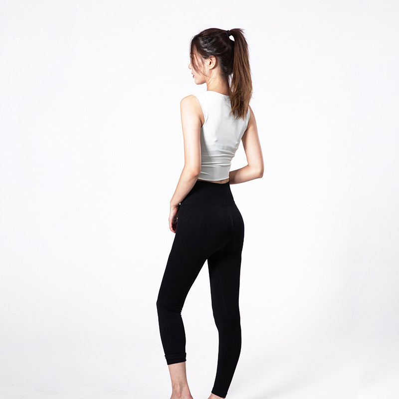 Damen Hochwertiges Funktions-Set mit sportlichem Cropped Top und High-Waist Leggings R&B