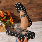 Damen Bequeme und stylische Ballerinas mit elastischem Riemen R&B