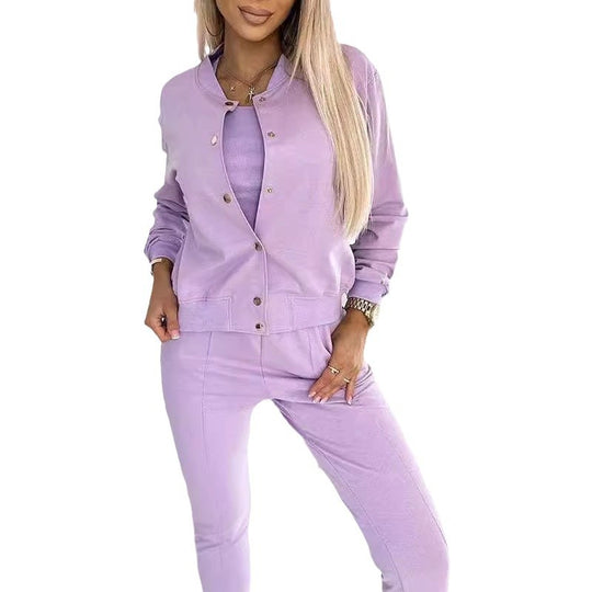 Damen Freizeit-Jogginganzug mit schickem Schnitt und elastischem Bund R&B