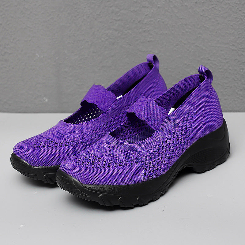 Damen Atmungsaktive Freizeitschuhe mit elastischem Schnürsystem