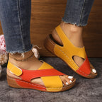 Damen Komfortable Wedge-Sandalen mit verstellbaren Riemen R&B