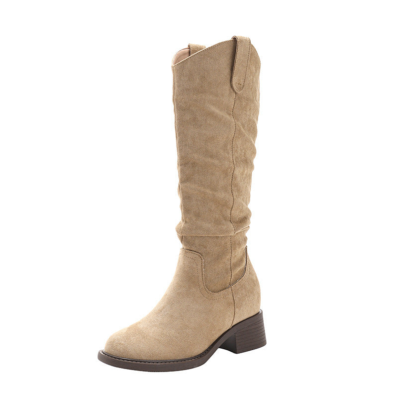 Damen Trendige Overknee Stiefel mit elegantem Blockabsatz R&B