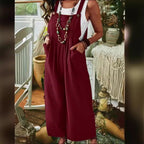 Damen Lässiger Jumpsuit mit praktischem Taschendesign und weiten Beinen R&B