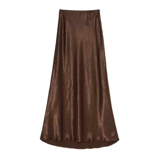 Damen Eleganter Maxirock aus satinierter Viskose R&B