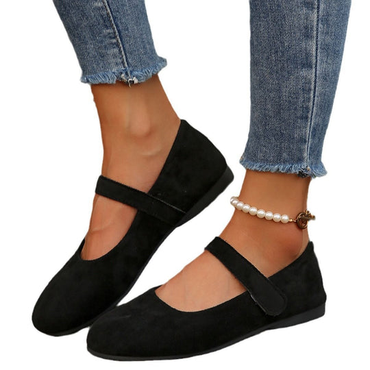 Damen Ballerinas mit elegantem Klettverschluss und atmungsaktivem Obermaterial R&B