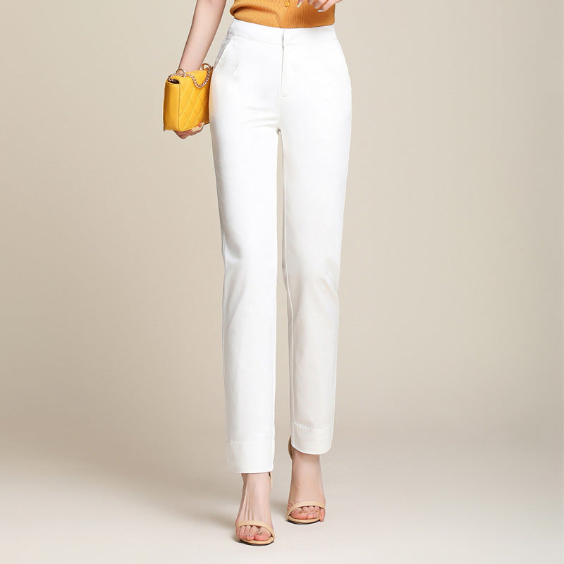 Damen Stoffhose High Waist mit schmaler Passform