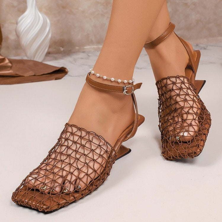 Damen geflochtene Sling-Sandalen R&B