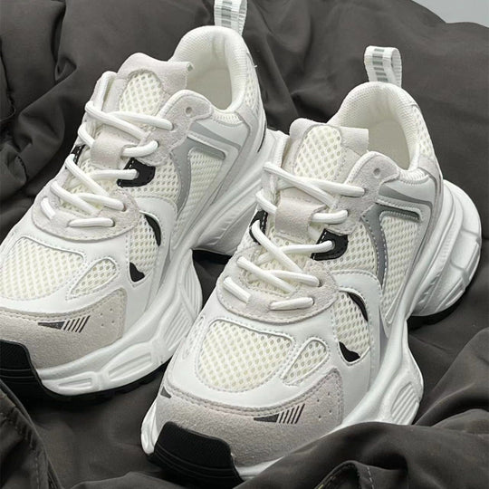 Damen Sportliche Chunky Sneakers mit atmungsaktiven Mesh-Einsätzen und robustem Sohlenprofil R&B
