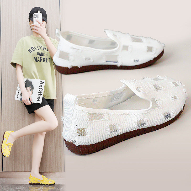 Damen modische Freizeitschuhe mit durchlässigem Obermaterial und rutschfester Sohle R&B