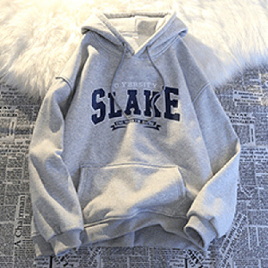 Damen Hoodie mit lässigem Print und Kapuze R&B