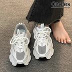 Damen Chunky Fashion Sneakers mit atmungsaktiver Mesh-Oberfläche und rutschfester Sohle