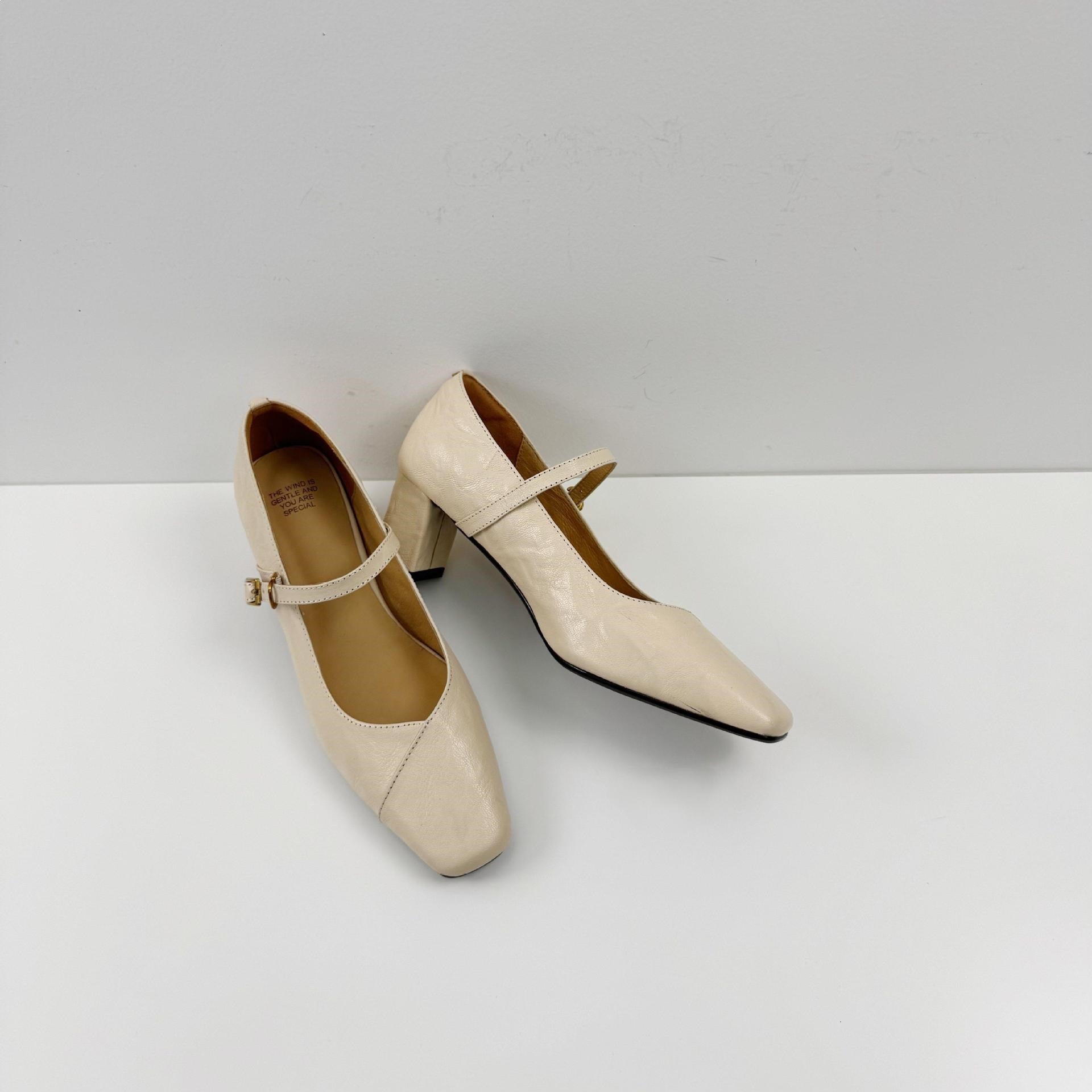 Damen Elegante Slingback-Pumps aus hochwertigem Leder mit komfortablem Blockabsatz