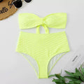 Damen Hochgeschnittener Bikini mit stylischem Knotendetail R&B