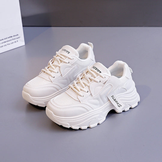 Damen Chunky Sneakers mit atmungsaktiver Mesh-Oberfläche und stoßdämpfender Sohle R&B