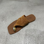 Damen Zehentrenner-Sandalen mit modischem Riemendesign und edlem Akzent R&B