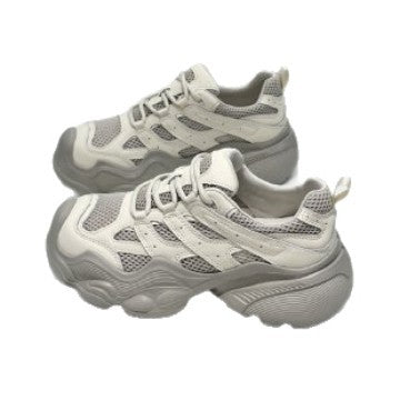 Damen Sportliche Chunky Sneakers mit strapazierfähiger Oberflächenstruktur