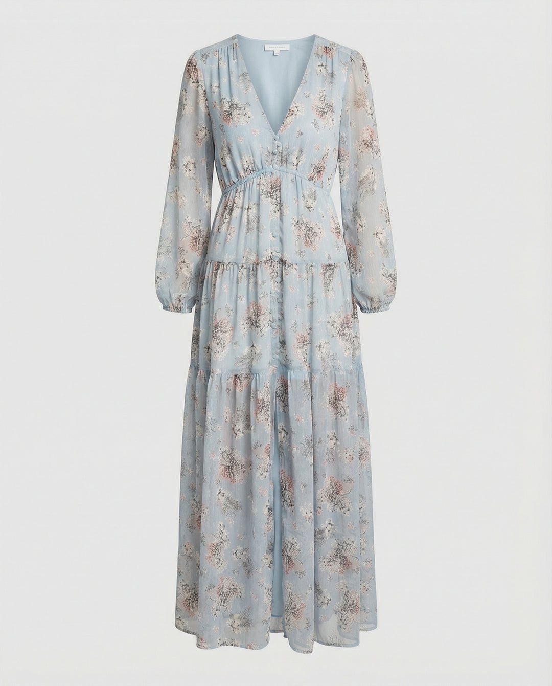 Damen Maxikleid Sommer Knopfleiste