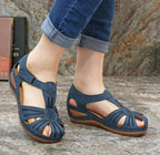 Damen Schnürsandalen mit offenem Zehenbereich und ergonomischer Sohle R&B
