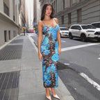 Damen Elegantes Maxikleid mit floralem Muster und taillierten Schnitt R&B