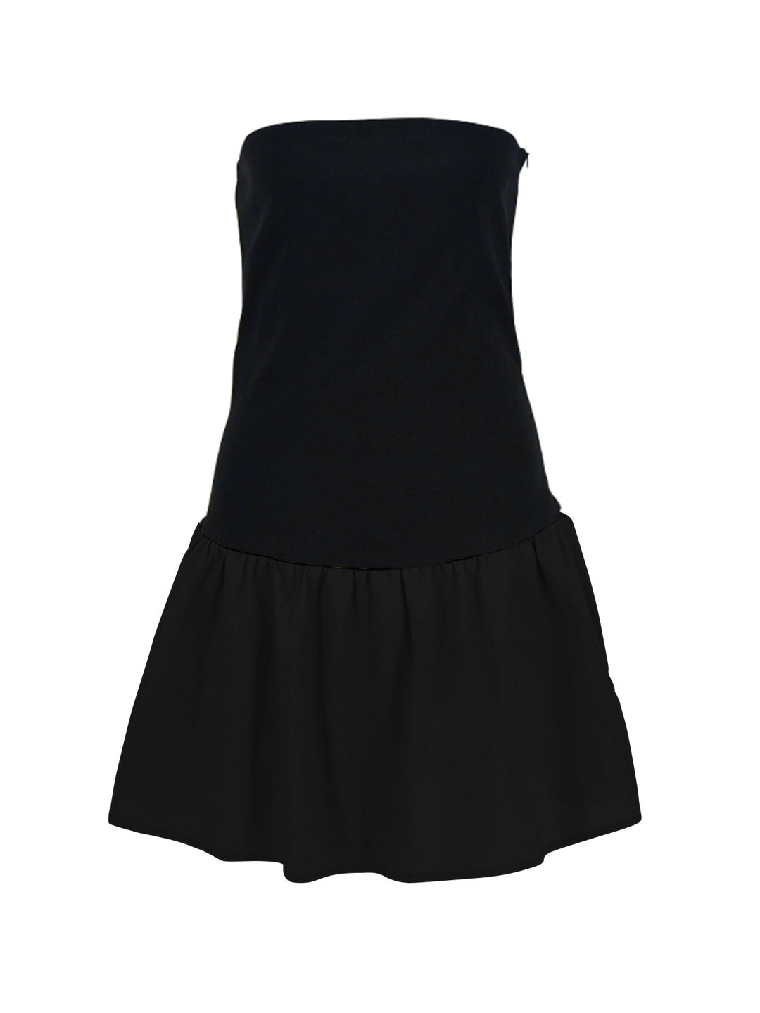 Damen Bandeau-Kleid mit frischem und fließendem Rock R&B