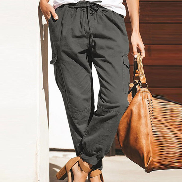 Damen Cargo-Hose mit elastischem Bund und praktischen Taschen R&B