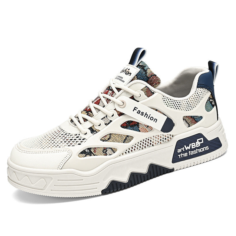 Damen Sportliche Sneakers mit atmungsaktiver Netzstruktur und modischem Muster R&B