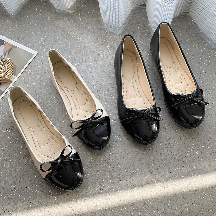Damen elegante Ballerinas mit modischer Schleifenapplikation R&B
