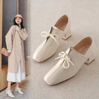 Damen elegante Schnürschuhe mit eckiger Zehenpartie und modischem Absatz R&B
