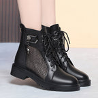 Damen Stiefeletten mit luftiger Netzstruktur und trendigem Design R&B