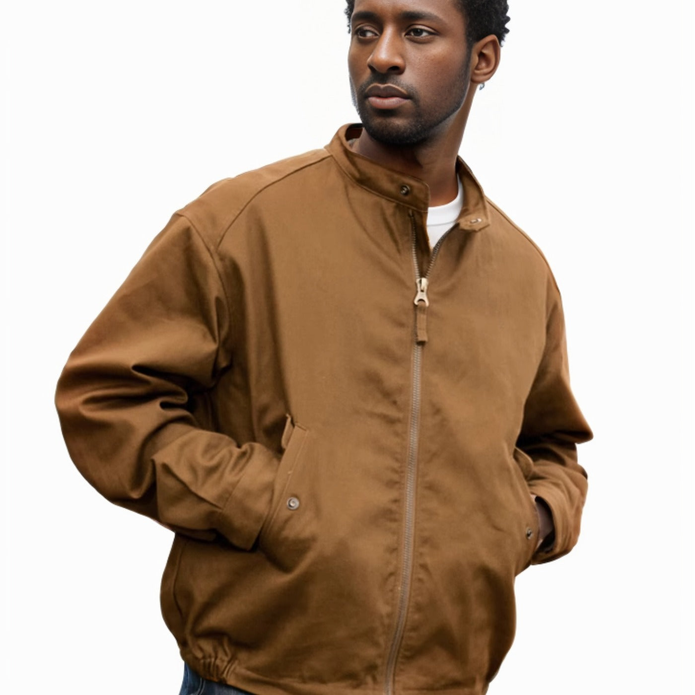 Herren funktionale Outdoor-Jacke mit verstellbarem Kapuzenkragen und praktischen Reißverschlusstaschen R&B