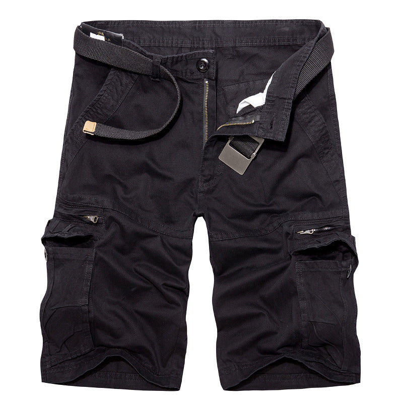 Herren Cargo-Shorts mit multifunktionalen Taschen und verstellbarem Gürtel R&B