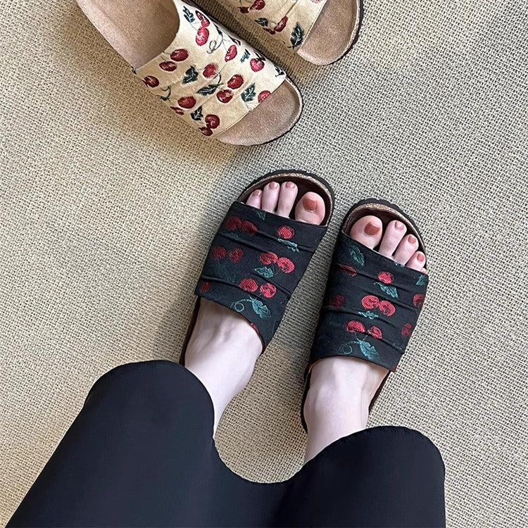 Damen modische Clogs mit floralem Design und rutschfester Sohle R&B