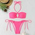 Damen Bikini-Set mit innovativem Bindemuster und modischem Cut-Out R&B