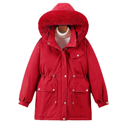 Damen Isolierte Winterjacke mit abnehmbarem Kunstpelzkragen und großzügigen Taschen R&B