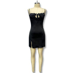 Damen minikleid mit raffiniertem Ausschnitt R&B